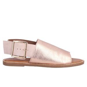 INUOVO Leather Slides Sandal ROSE GOLD Glossy size 37